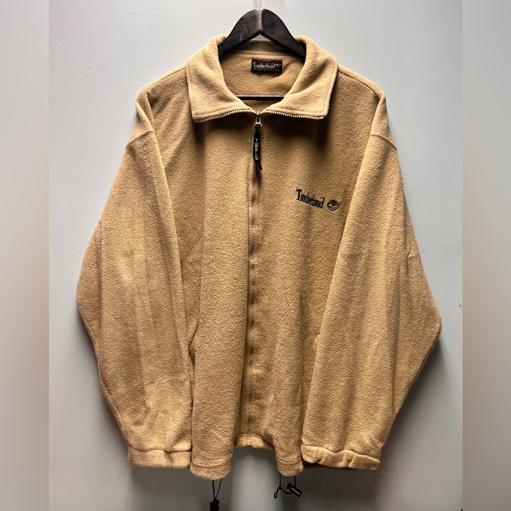Vintage Timberland Beige Fleece Zip-Up Jacket